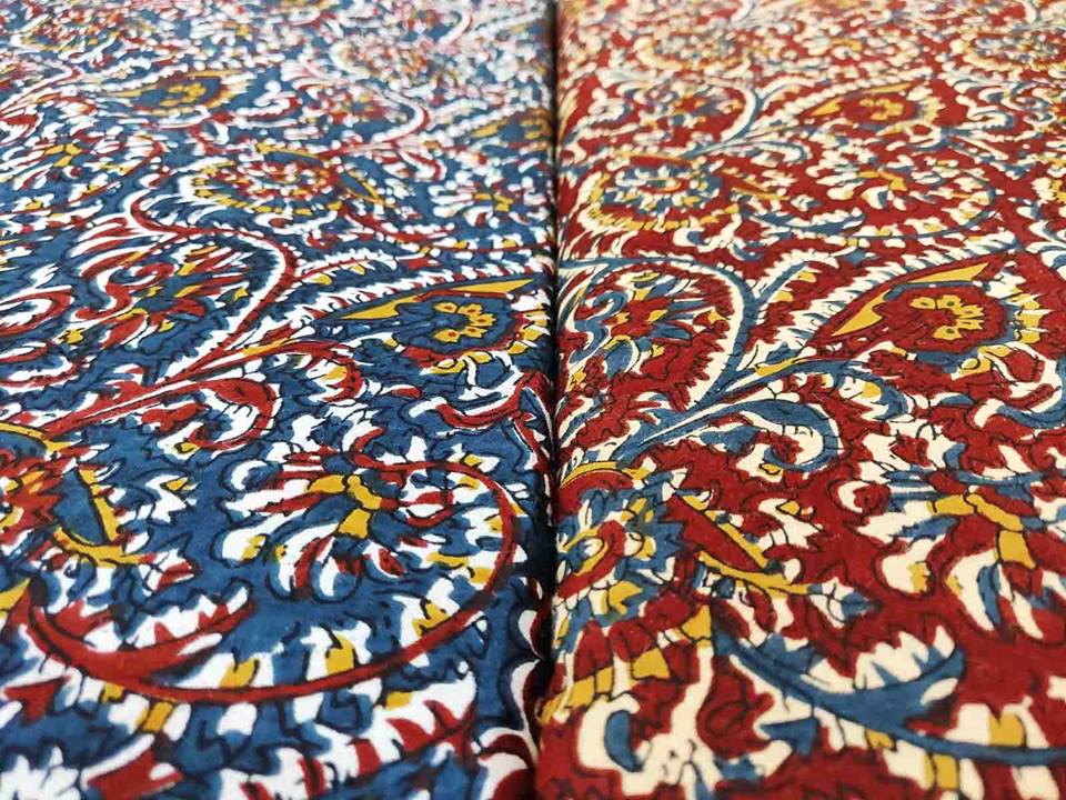 Kalamkari Printed Cotton 60x60 Fabric