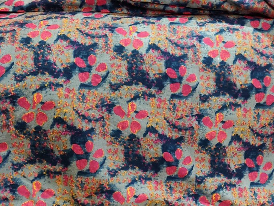 Flower Printed Rayon Fabric