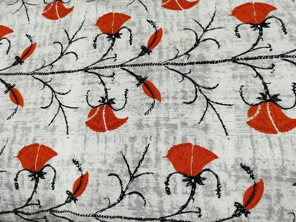 Flower Printed Rayon Fabric