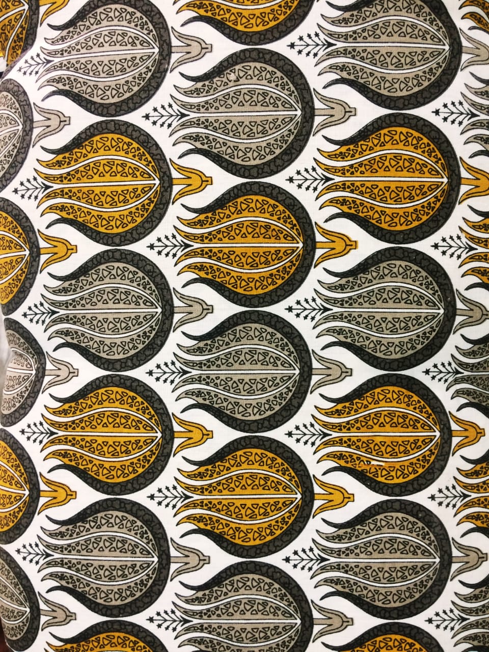 Geometric Printed Cotton Flax Fabric