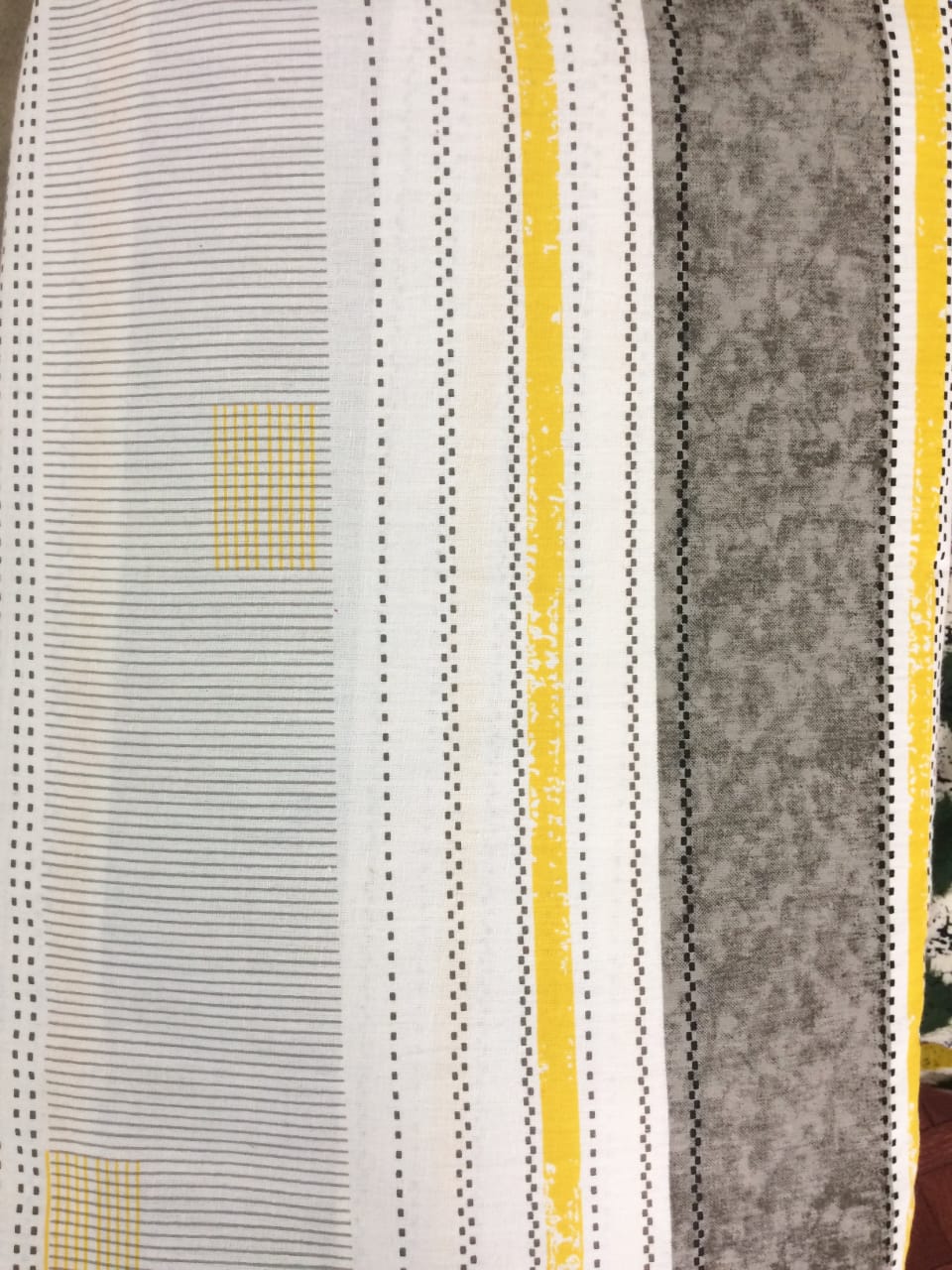 Geometric Printed Cotton Flax Fabric